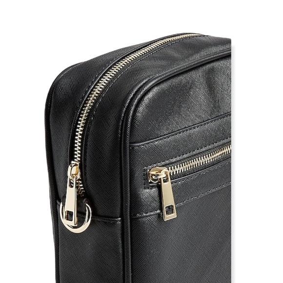 EXPRESS Men’s Black Faux Saffiano Leather Tote Bag NWT - Picture 2 of 3